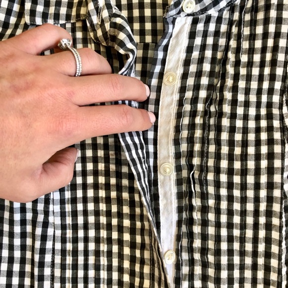 J.Crew Black Gingham Popover Tunic - Picture 5 of 5